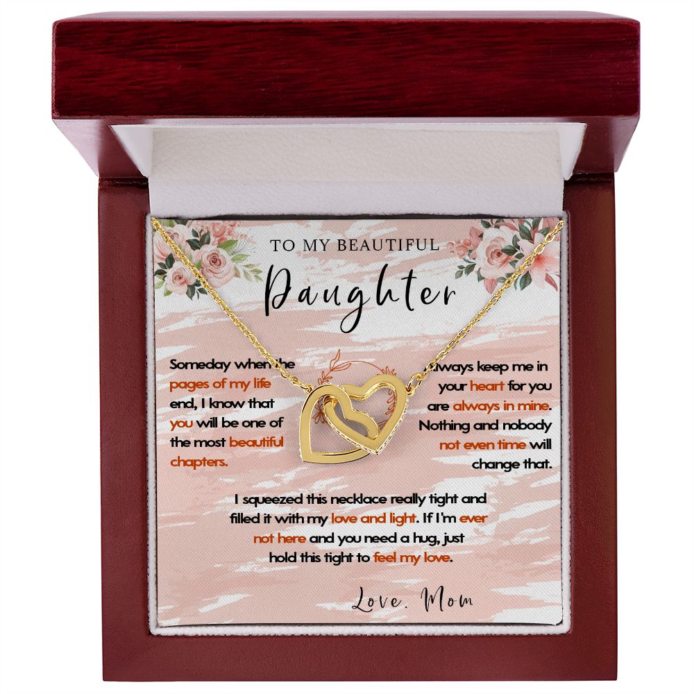 108D To My Beautiful Daughter Necklace, Gift For Daughter,Christmas Gift To Daughter