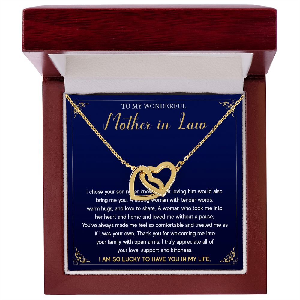 524D To My Mother in Law Necklace from Daughter, Gift to Mother-in-Law Necklace Love