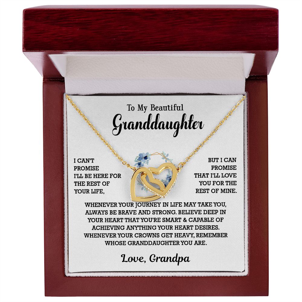 613D To My Granddaughter Necklace, Birthday Gift For Granddaughter, Necklace Gifts