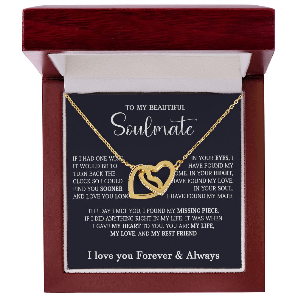 467D To My Soulmate Necklace, Holiday Gift For Wife Girlfriend From Husband,Xmas Gift