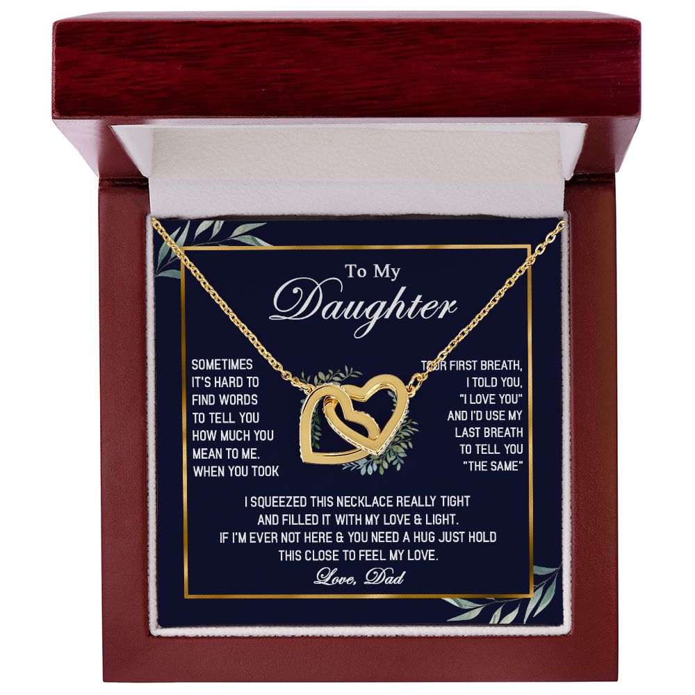 463D To My Daughter Necklace, Gift For Daughter From Dad, Daughter Father Necklace