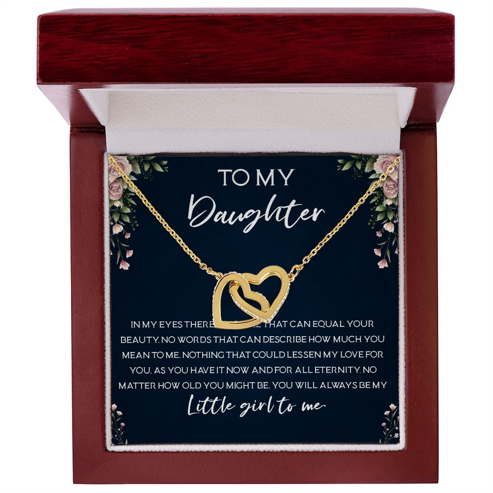 35D To My Daughter Necklace Gift Birthday, Little Girl To Me, Necklace Daughter