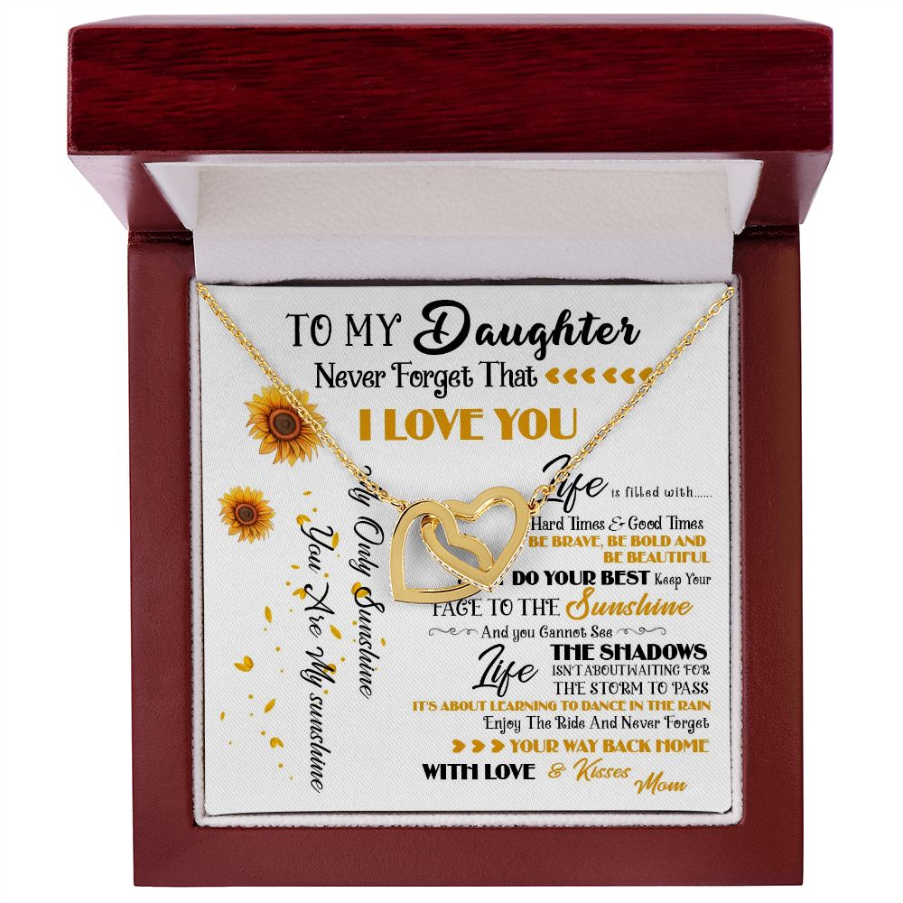 427D To My Daughter Necklace, Never Forget That I Love You, Gift Birthday, Holiday