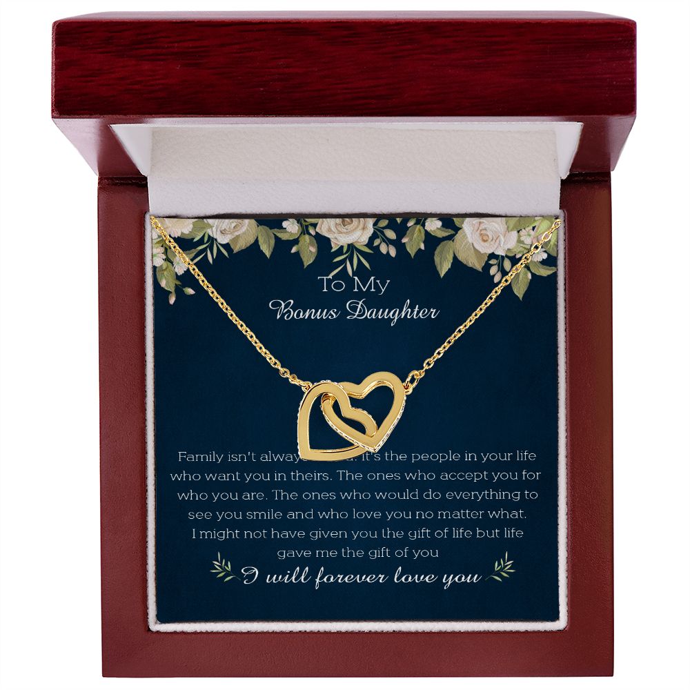 23D To My Bonus Daughter Necklace, I Will Forever Love You, Gift Birthday, Holiday