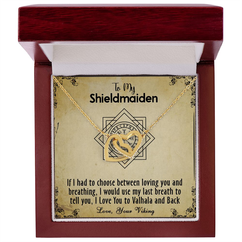 424D To my Shieldmaiden Necklace, Gift for Wife Necklace, Viking Style Necklace