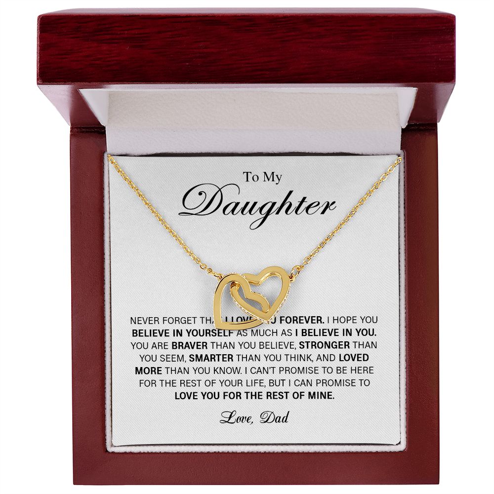 626D To My Daughter Necklace Gift From Dad, Daughter Gift, Daughter Necklace,Birthday