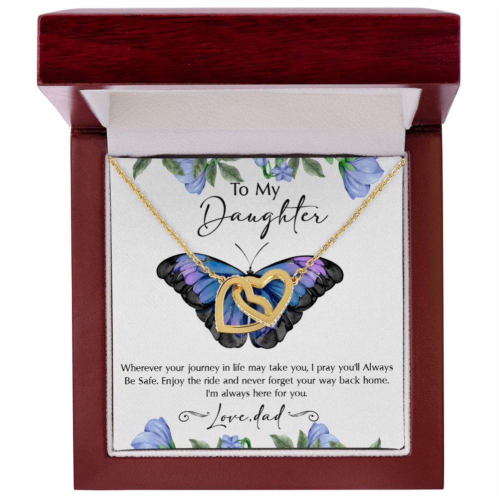 99D To My Daughter Necklace, Gift For Daughter From Dad, Necklace Gift Birthday