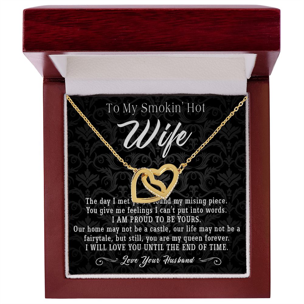 95D To My Smokin Hot Wife Necklace, Anniversary Birthday Gift for Wife From Husband