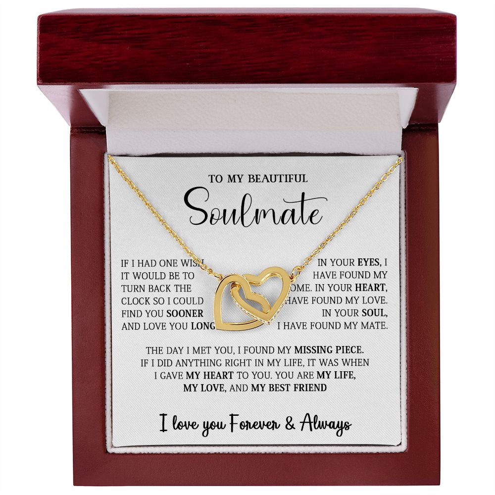 458D To My Soulmate Necklace,Birthday Gift For Wife Girlfriend From Husband,Xmas Gift