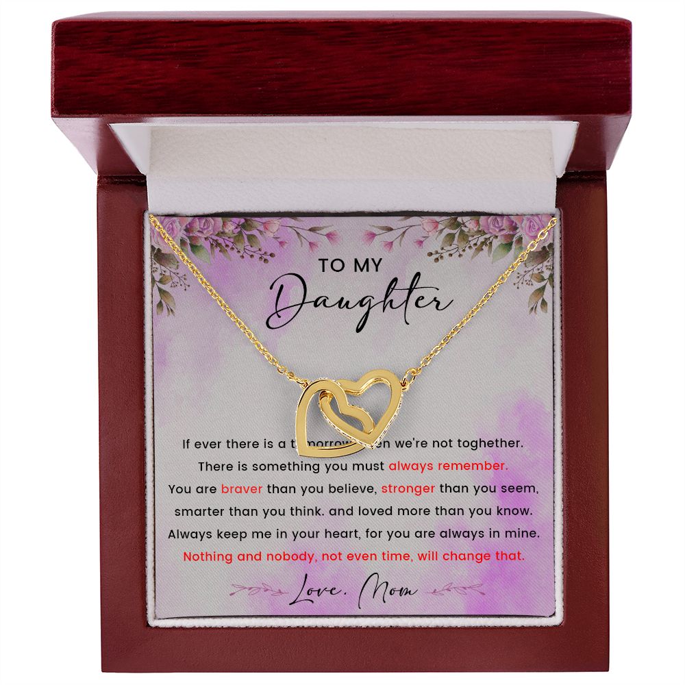 58D To My Daughter Necklace, Love Knot Necklace, Daughter Necklace From Mom