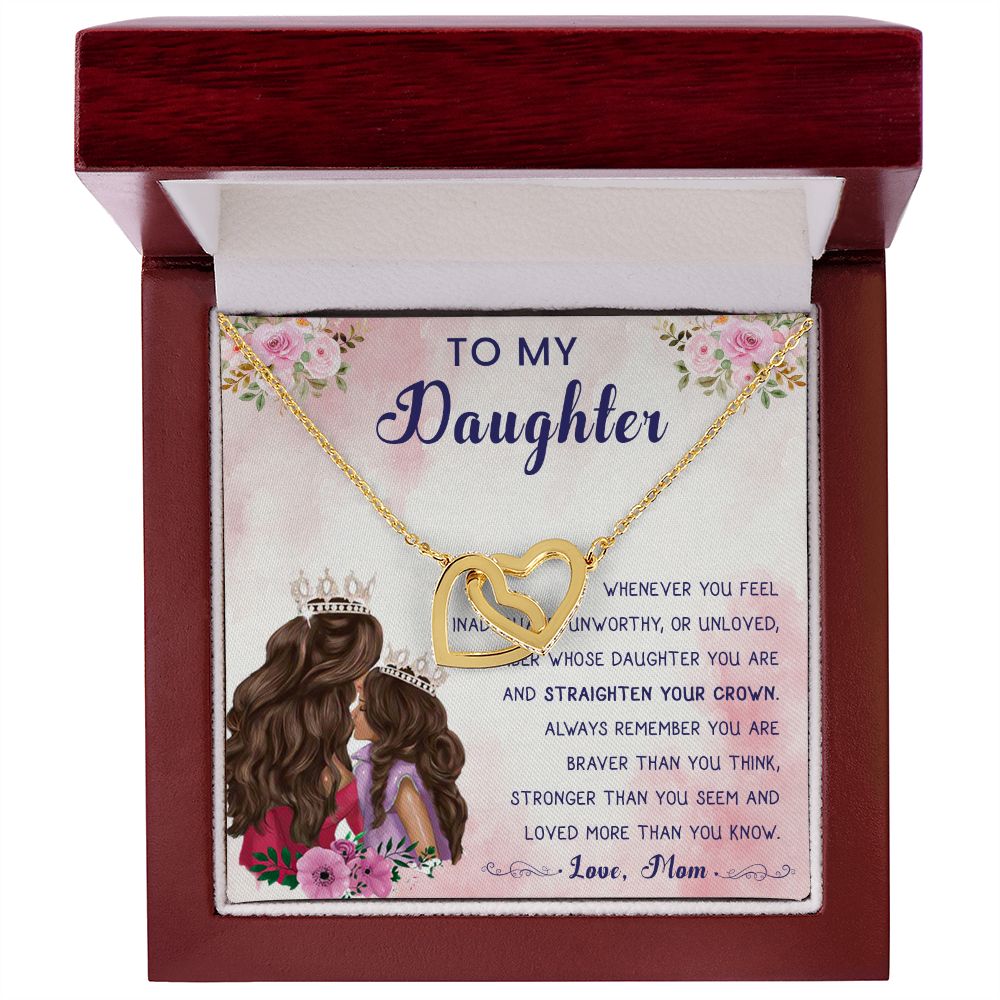 56D To My Daughter Necklace, Gift For Daughter From Mom, Daughter Mother Necklace