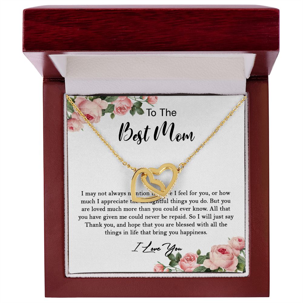 633D To My Mom Necklace,Mama, Birthday Gift From Son/Daughter For Birthday,I Love Mom