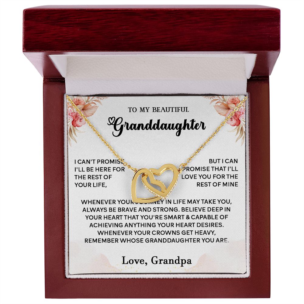 434D To My Granddaughter Necklace, Birthday Gift For Granddaughter, Christmas Gifts