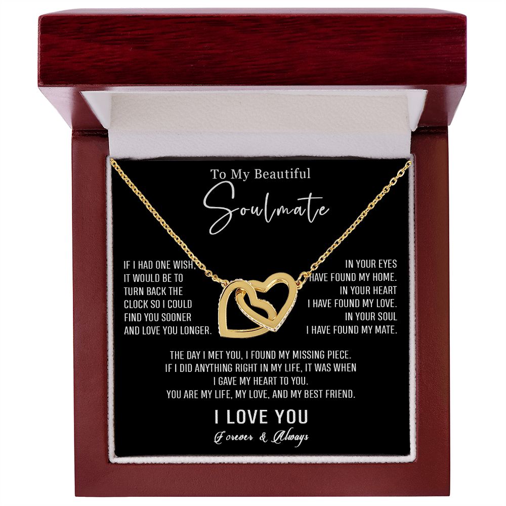 561D To my Soulmate Necklace, Wife Birthday Gifts, Love Gifts for Wife Girlfriend