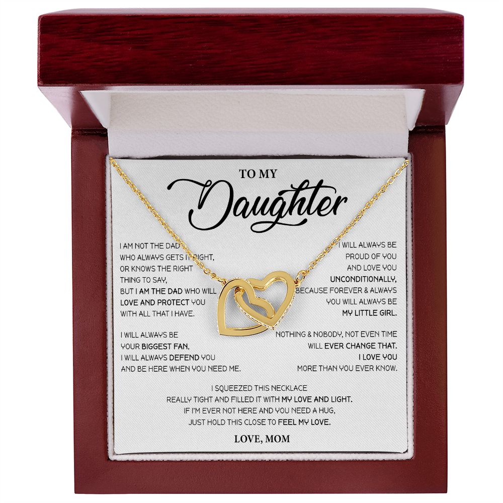 501D To My Daughter Necklace, Love Knot Pendant Necklace, Daughter Gift from Mom