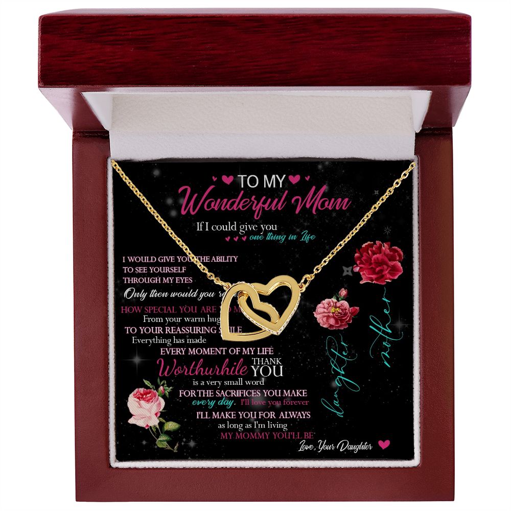 429D To My Beautiful Mom Necklace Mothers Day Gift From Daughter, Gift Birthday For Mom