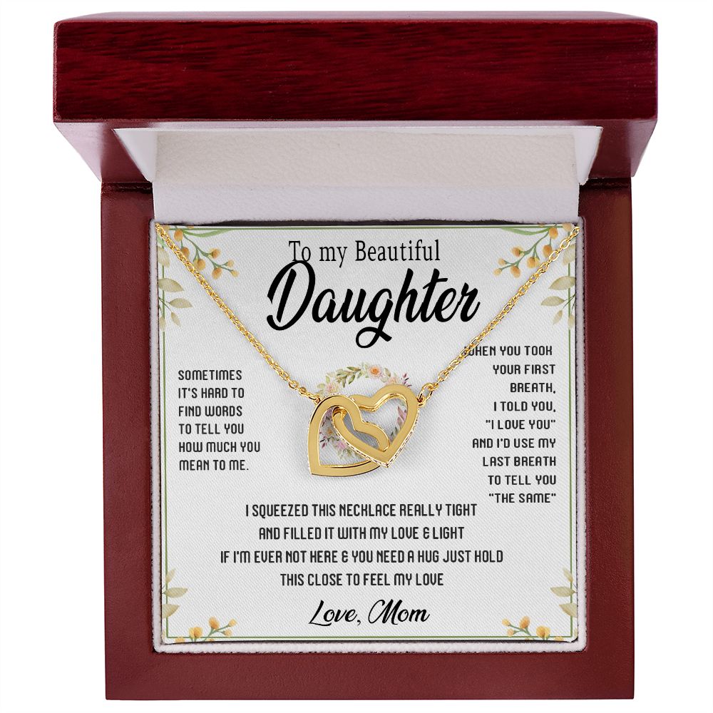 45D To My Beautiful Daughter Gift From Mom, Gift Necklace, Gift Birthday, Holiday