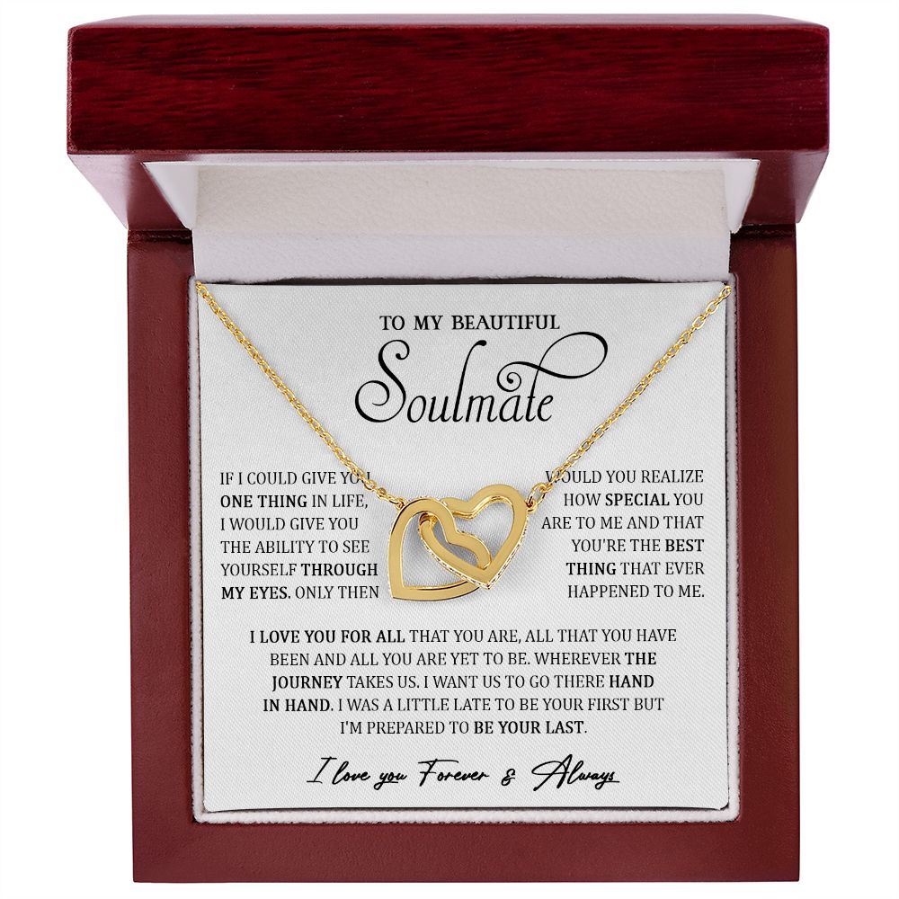 454D To My Soulmate Necklace,Necklace Gift For Wife Girlfriend From Husband,Xmas Gift