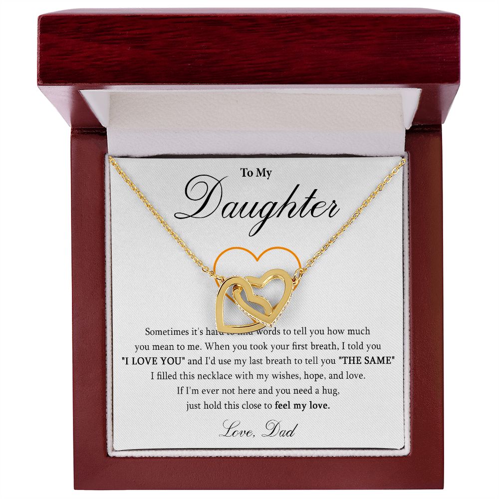 571D To My Daughter Necklace, Daughter Birthday Gift, Love Gift For Daughter From Dad