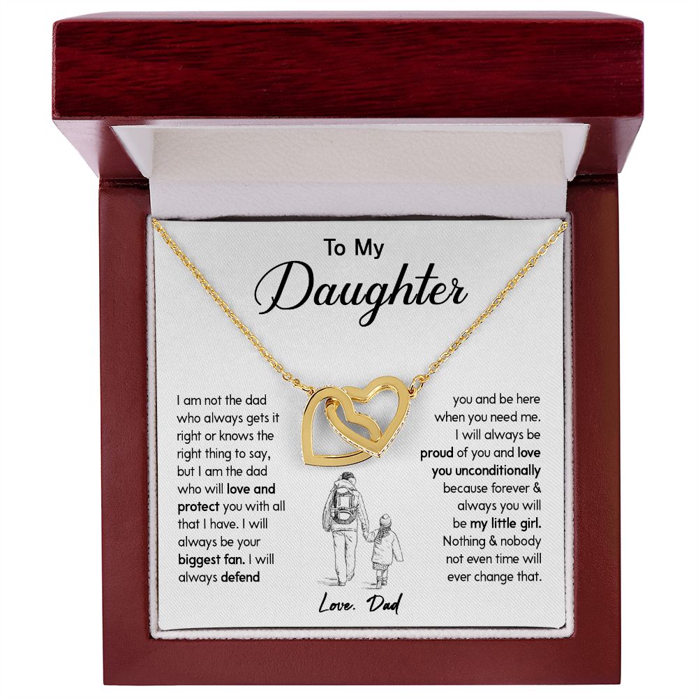 450D To My Daughter Necklace Gift from Dad, Birthday Graduation Christmas Gift