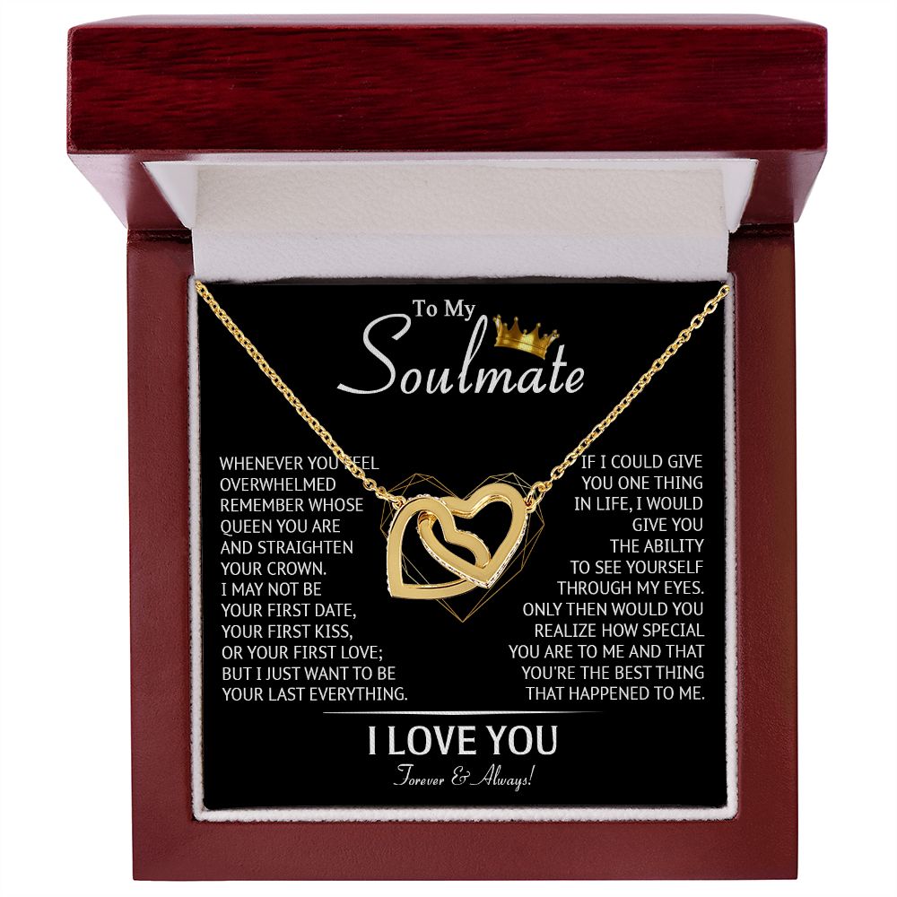 587D To My Soulmate Necklace, Love Gifts For Wife Girlfriend, Birthday Gift for Her