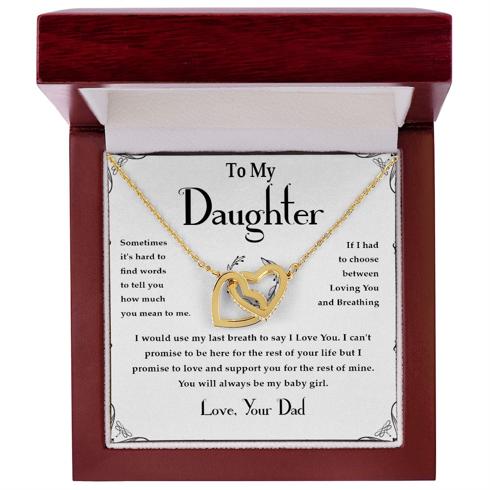 37D Necklace Gift For Daughter, Gift From Dad, Father Daughter Gift, Birthday Gift