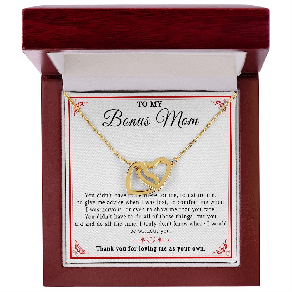549D To My Bonus Mom Necklace, Mother Necklace, Birthday Gift for Bonus Mom, Mother