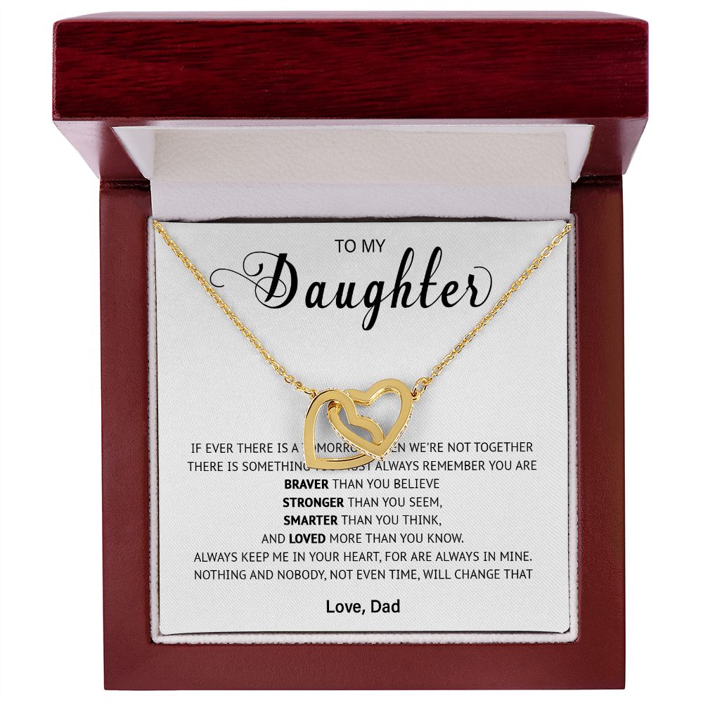 504D To My Daughter Necklace, Birthday Gift For Daughter From Dad, Christmas Jewelry