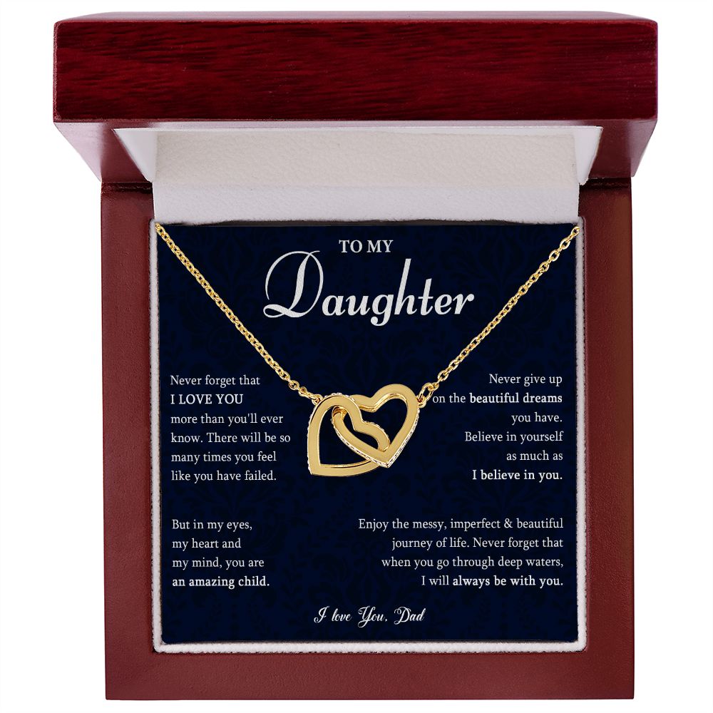 530D To My Daughter Necklace, Gift for Daughter from Dad, Daughter Love Necklace Gift
