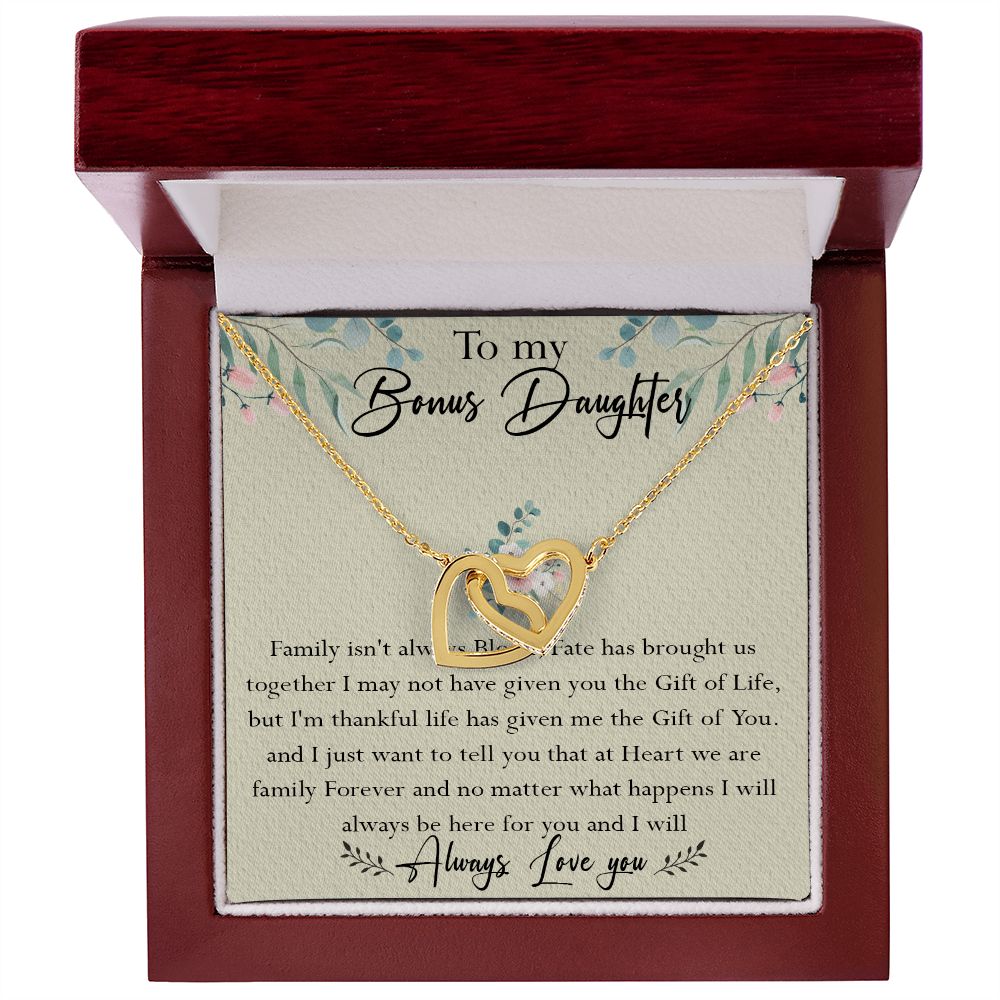 39D To My Bonus Daughter Necklace Family Isn't Always Blood Gift for Bonus Daughter