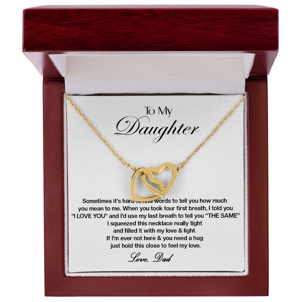 453D To My Daughter Necklace,Xmas Gift For Daughter From Dad,Daughter Father Necklace