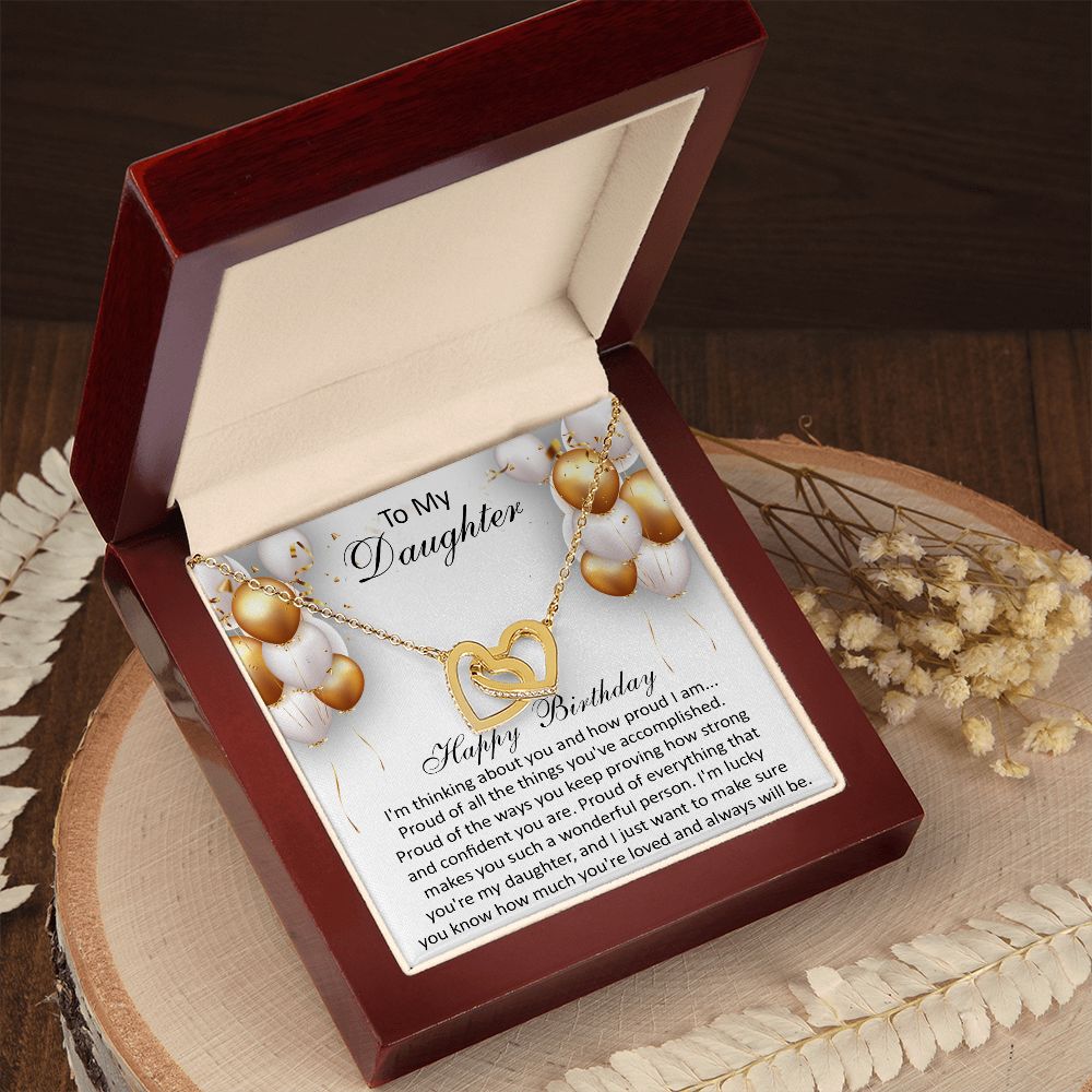 407C To My Daughter Necklace, Happy Birthday Gift, Necklace Gift For Daughter