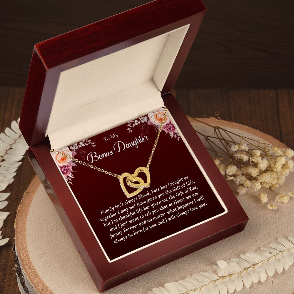 631D To My Bonus Daughter Necklace, Best Birthday Christmas Gift, Bonus Daughter Gift