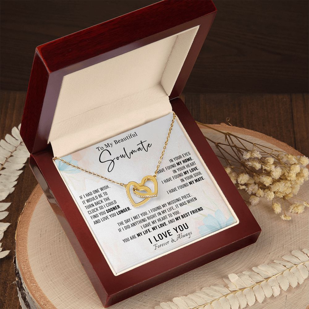 562D To my Soulmate Necklace, Birthday Gifts for Her, Love Gifts for Wife Girlfriend