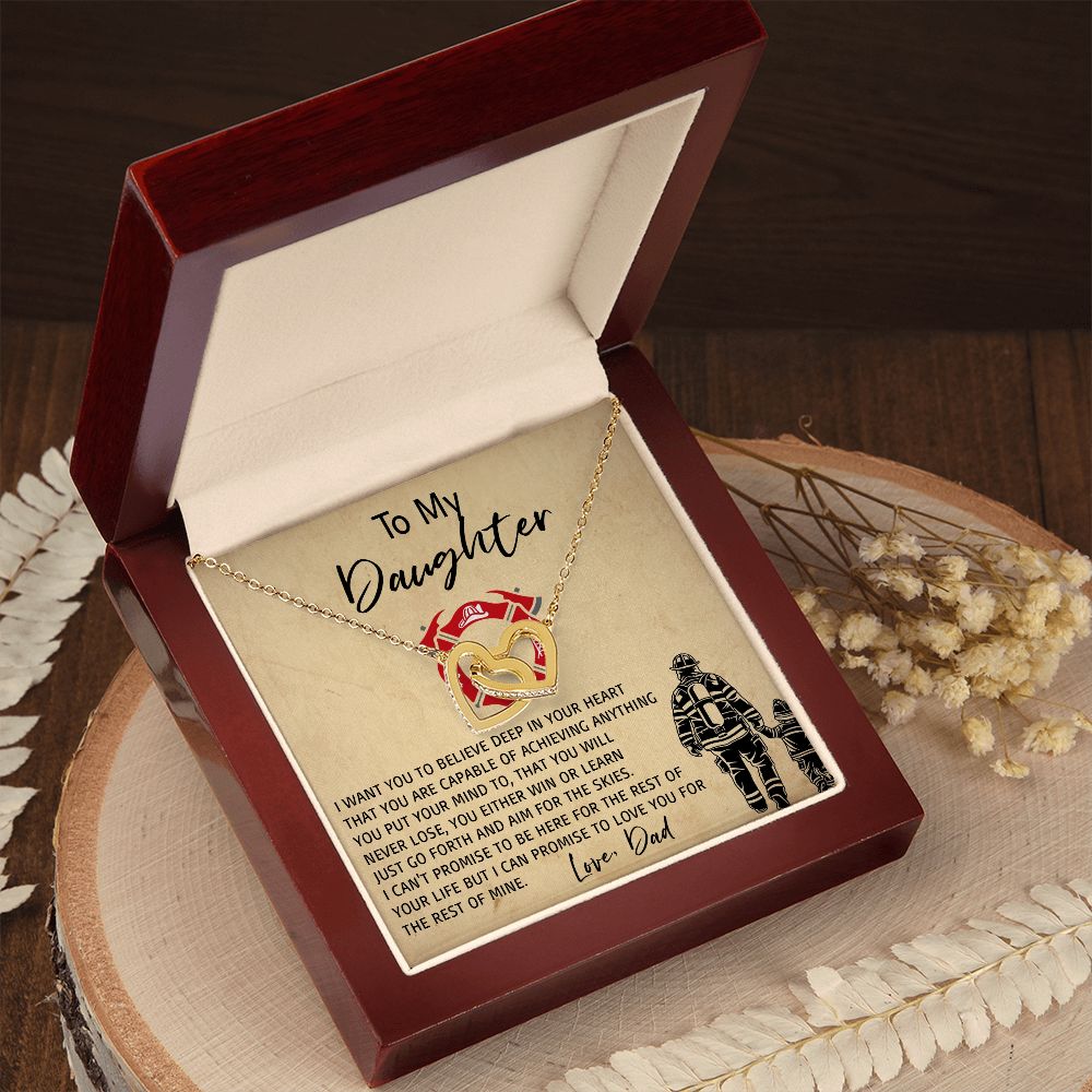 33D Daughter Necklace, To My Daughter Necklace, Birthday Gift For Daughter From Dad