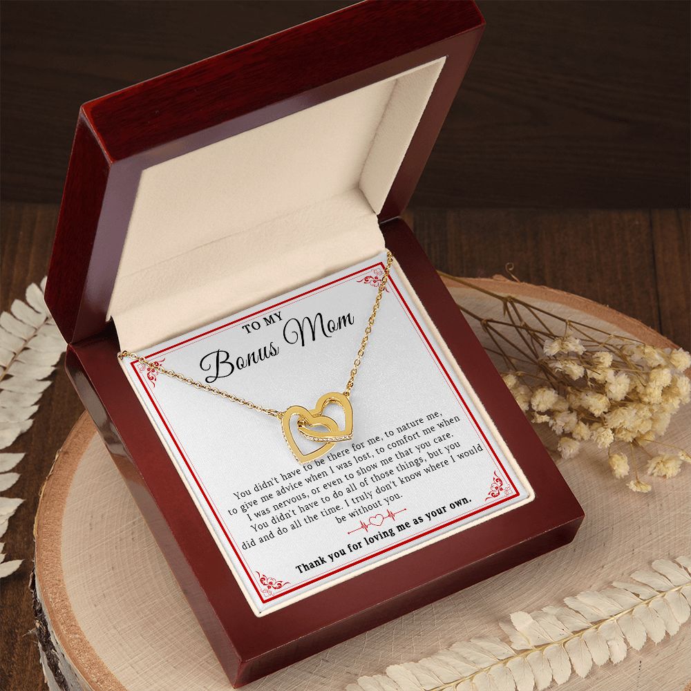 549D To My Bonus Mom Necklace, Mother Necklace, Birthday Gift for Bonus Mom, Mother