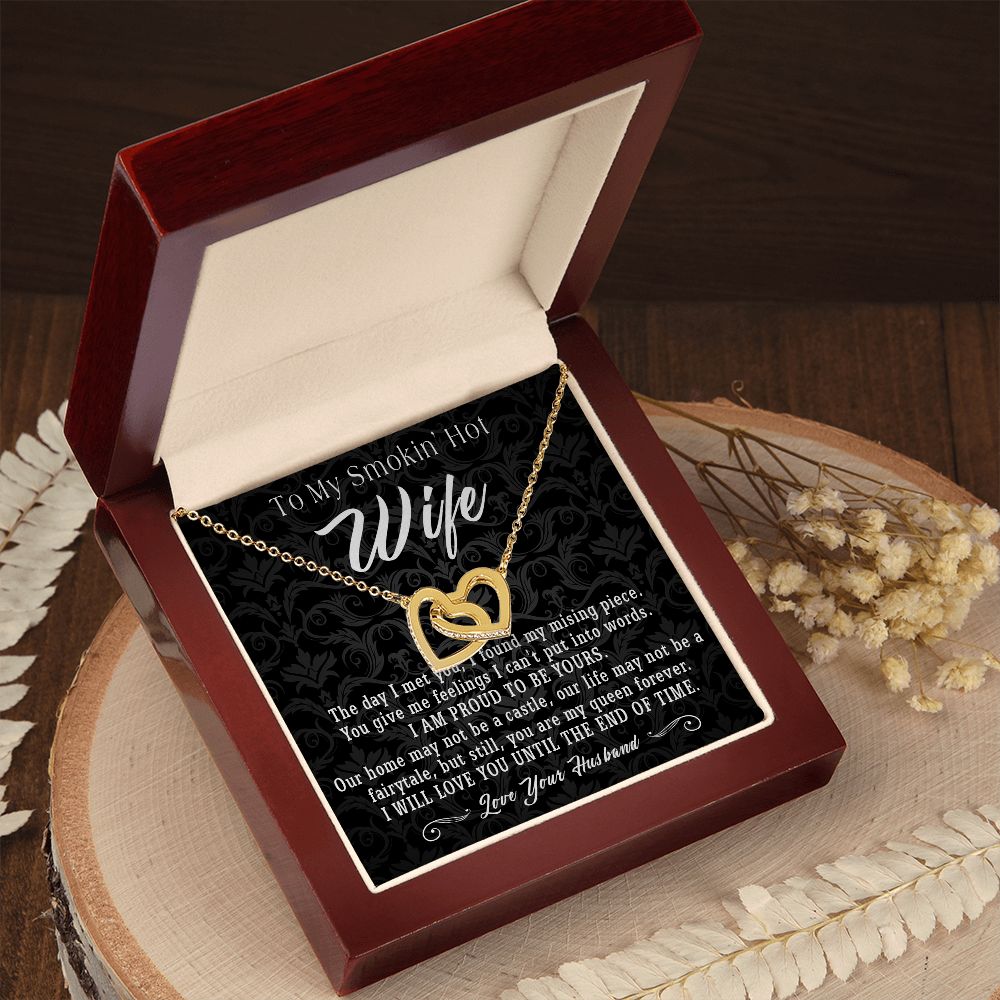 95D To My Smokin Hot Wife Necklace, Anniversary Birthday Gift for Wife From Husband