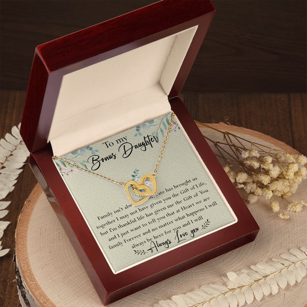 39D To My Bonus Daughter Necklace Family Isn't Always Blood Gift for Bonus Daughter