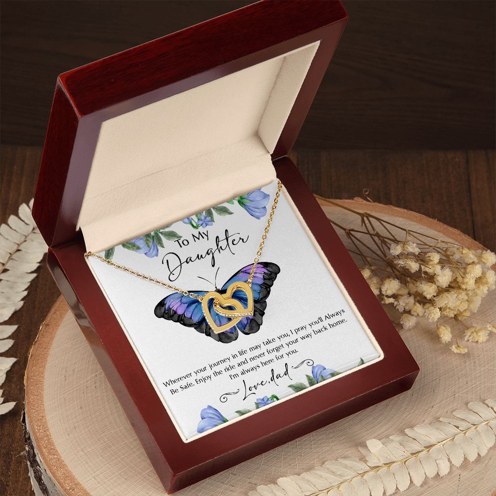 99D To My Daughter Necklace, Gift For Daughter From Dad, Necklace Gift Birthday