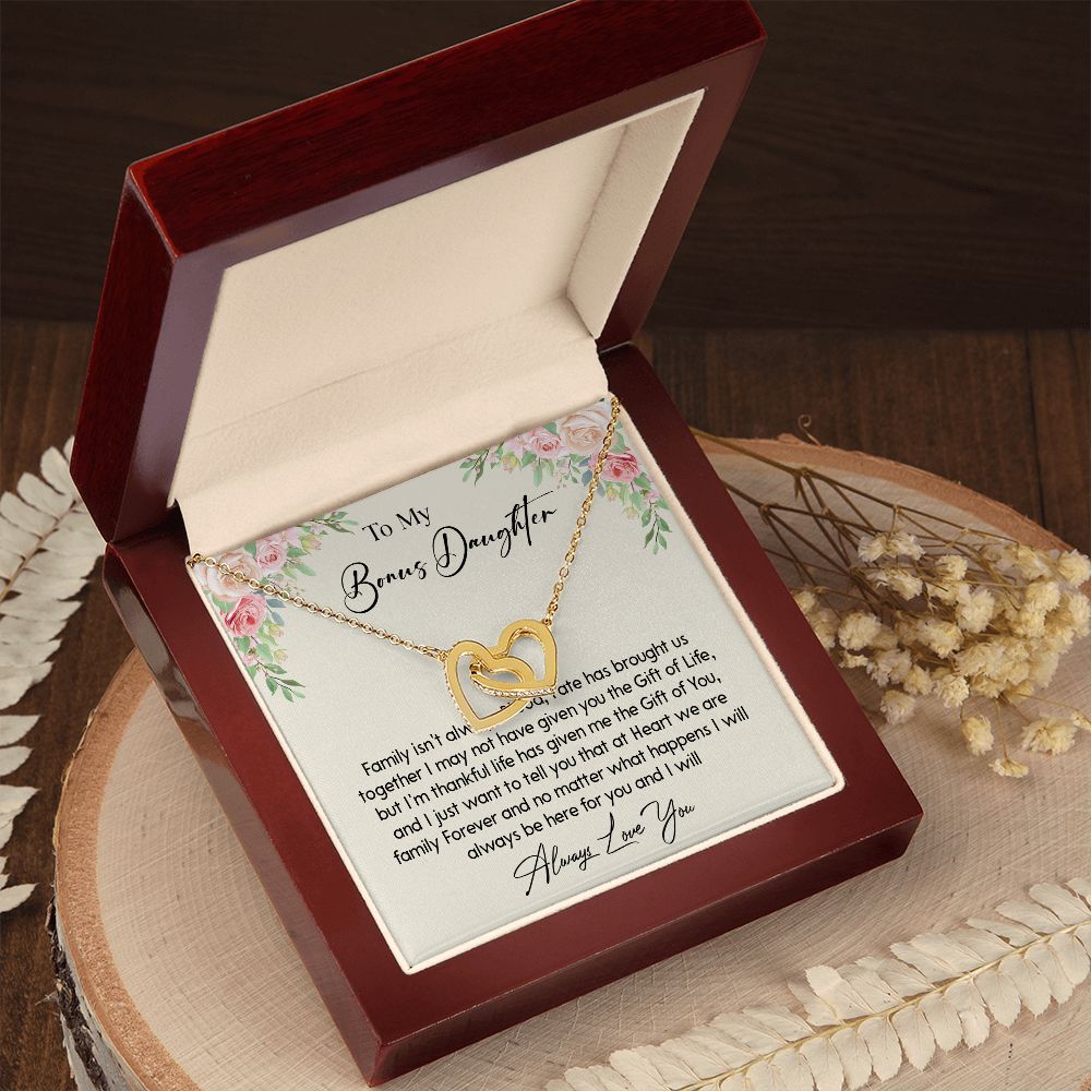 468D To my Bonus Daughter Necklace, Bonus Daughter, Step Daughter Gift, Birthday Gift