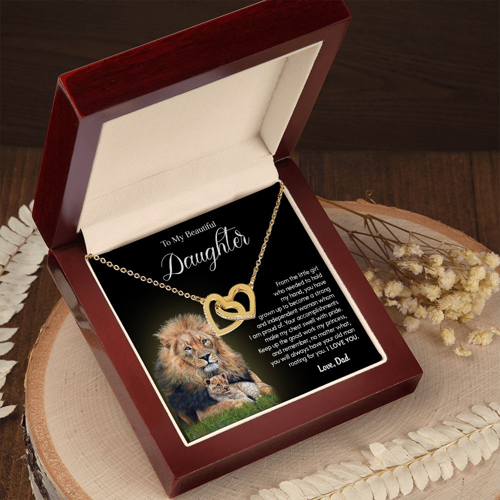619D To My Daughter Necklace From Dad, Father Daughter Gift,Christmas Birthday Gift