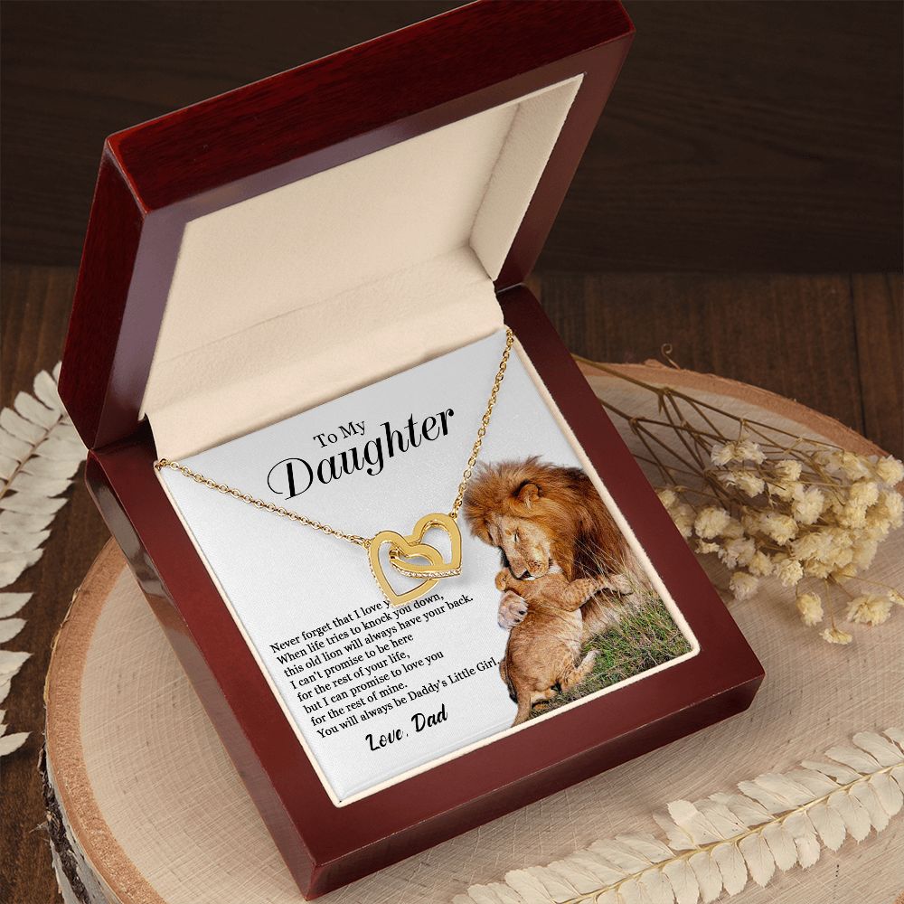 447D To My Daughter Necklace, Gift For Daughter From Dad, Daughter Father Lion, Xmas