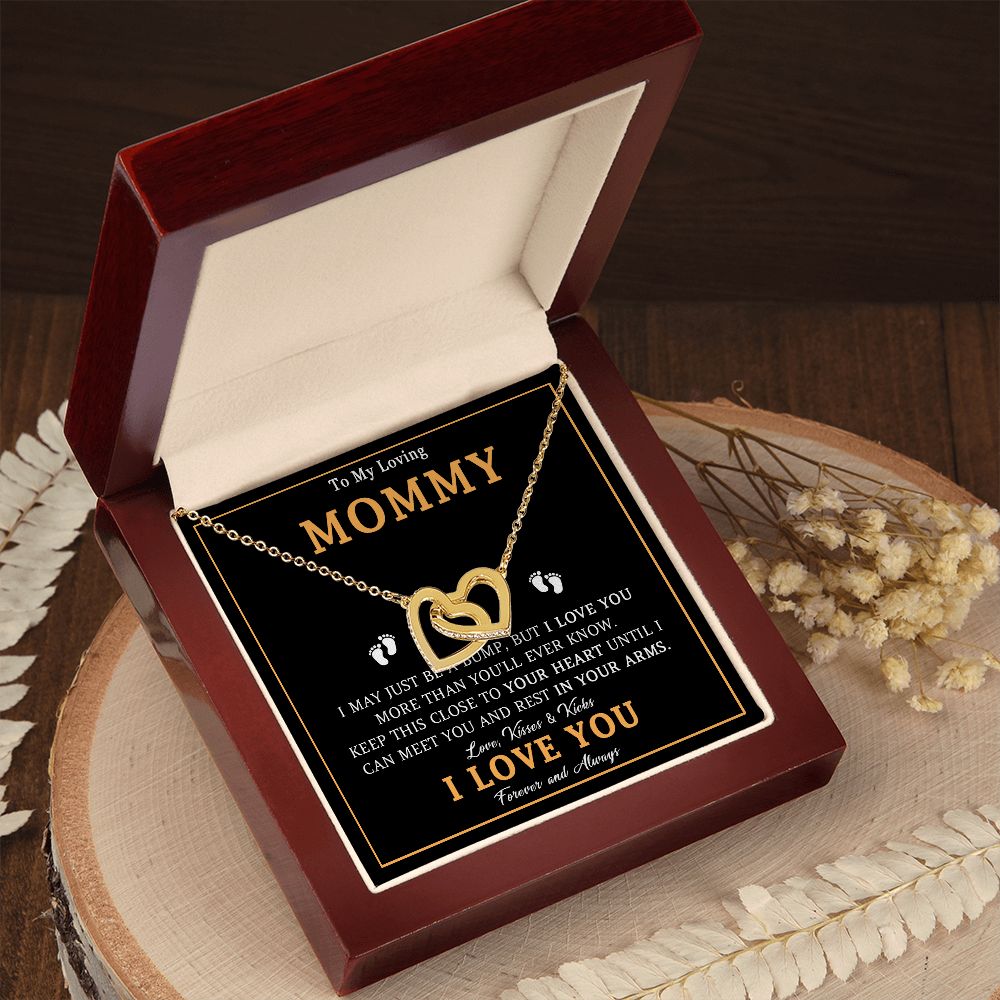 548D To My Mommy Necklace, Baby Feet Design, Mother Necklace, Baby Shower Gifts