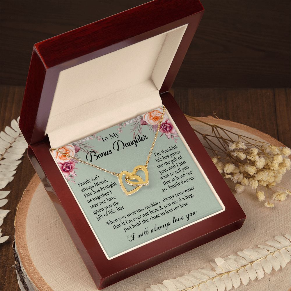 632D To My Bonus Daughter Necklace, Gift Birthday, Gift Ideas, Daughter Necklace
