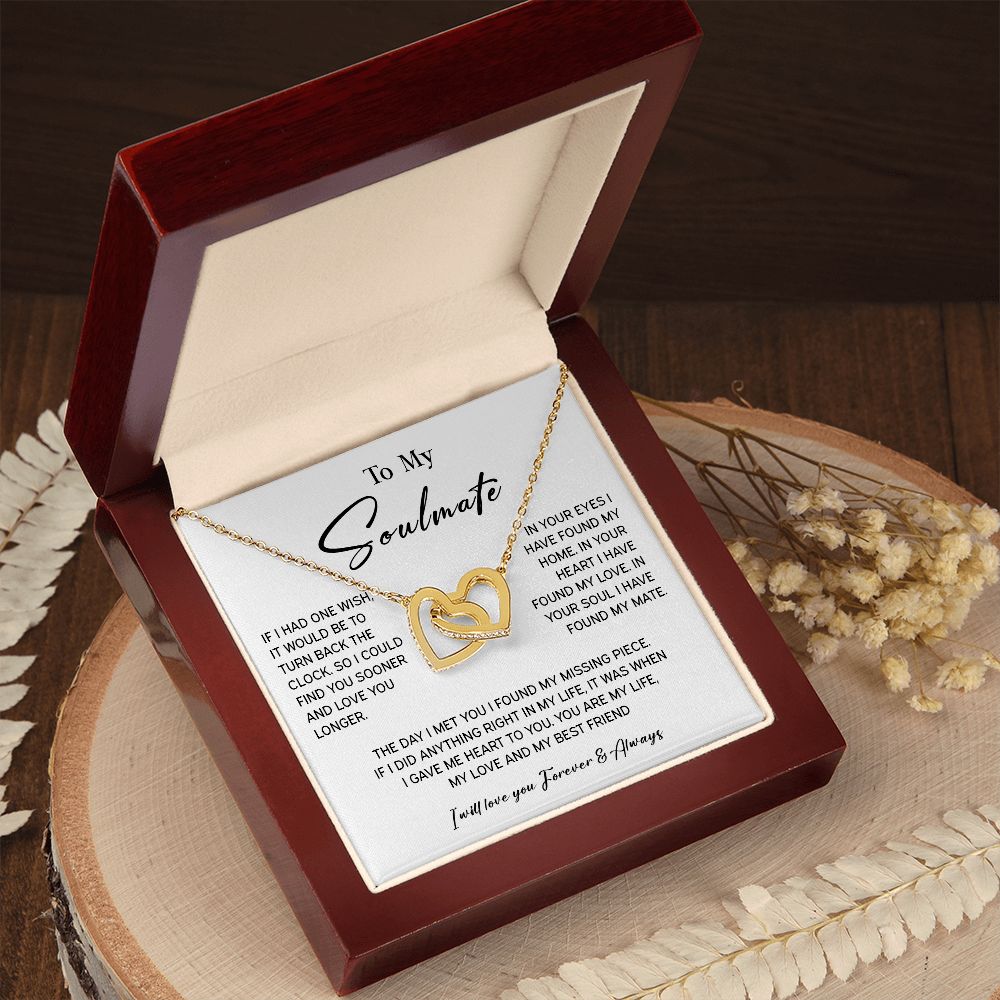 445D To My Soulmate Necklace, Valentine Gifts For Her, Gift For Girlfriend Wife