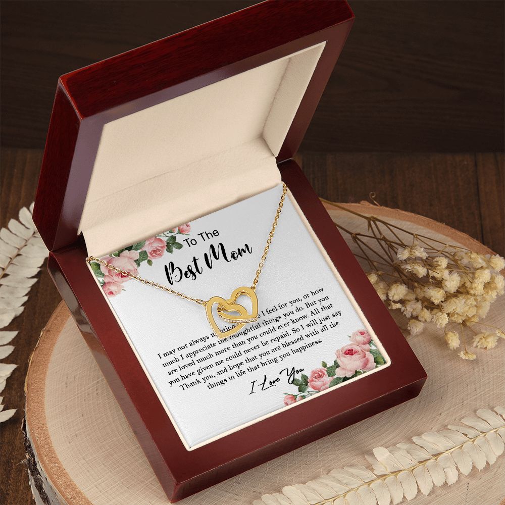 633D To My Mom Necklace,Mama, Birthday Gift From Son/Daughter For Birthday,I Love Mom