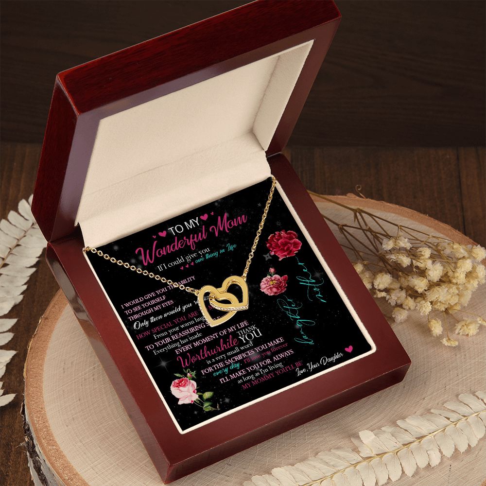 429D To My Beautiful Mom Necklace Mothers Day Gift From Daughter, Gift Birthday For Mom