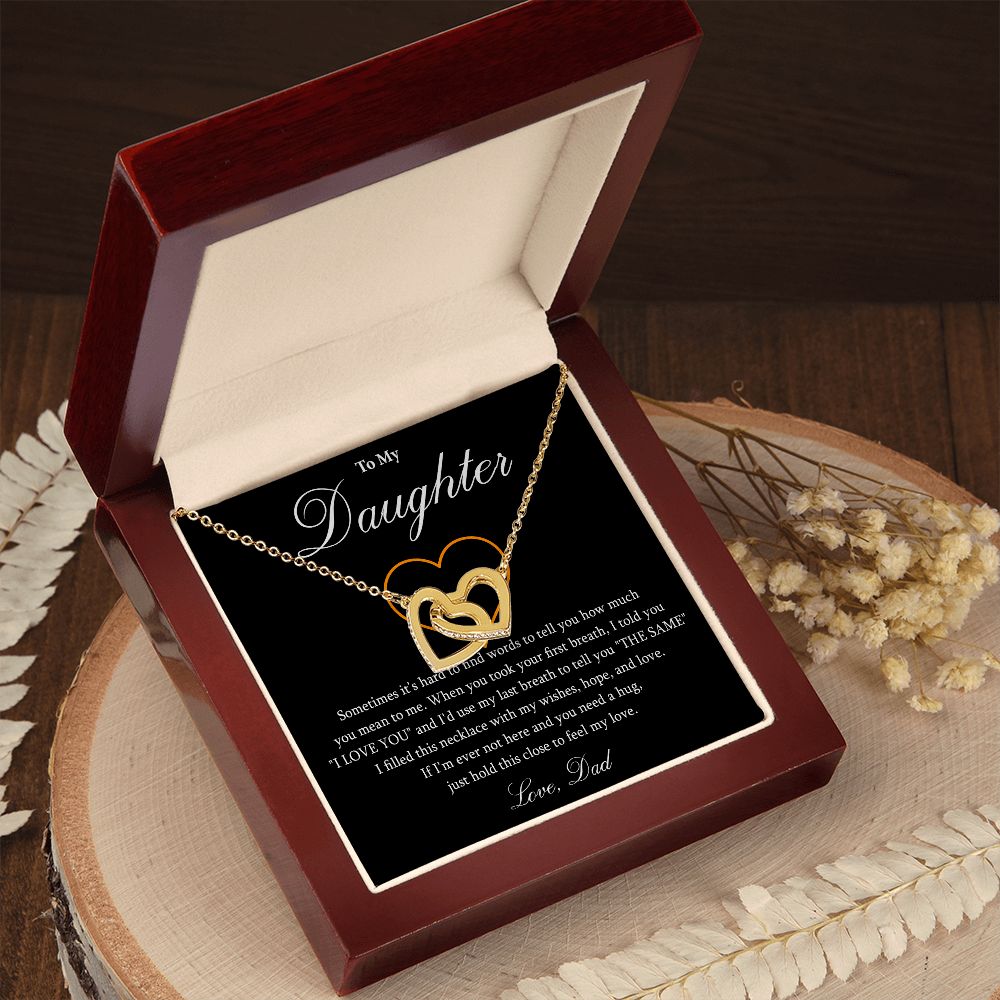 569D To My Daughter Necklace, Gift For Daughter From Dad, Daughter Father Necklace
