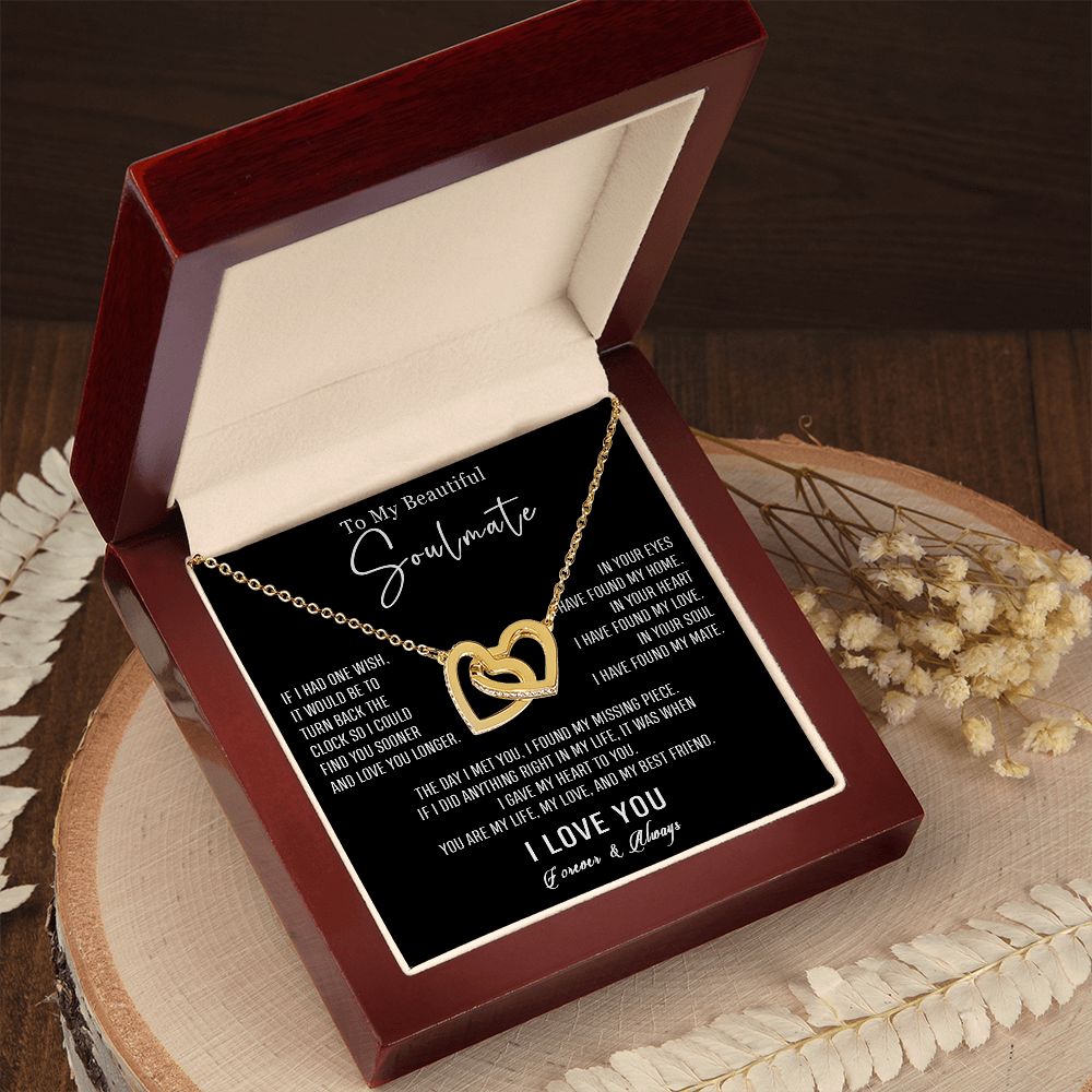 561D To my Soulmate Necklace, Wife Birthday Gifts, Love Gifts for Wife Girlfriend