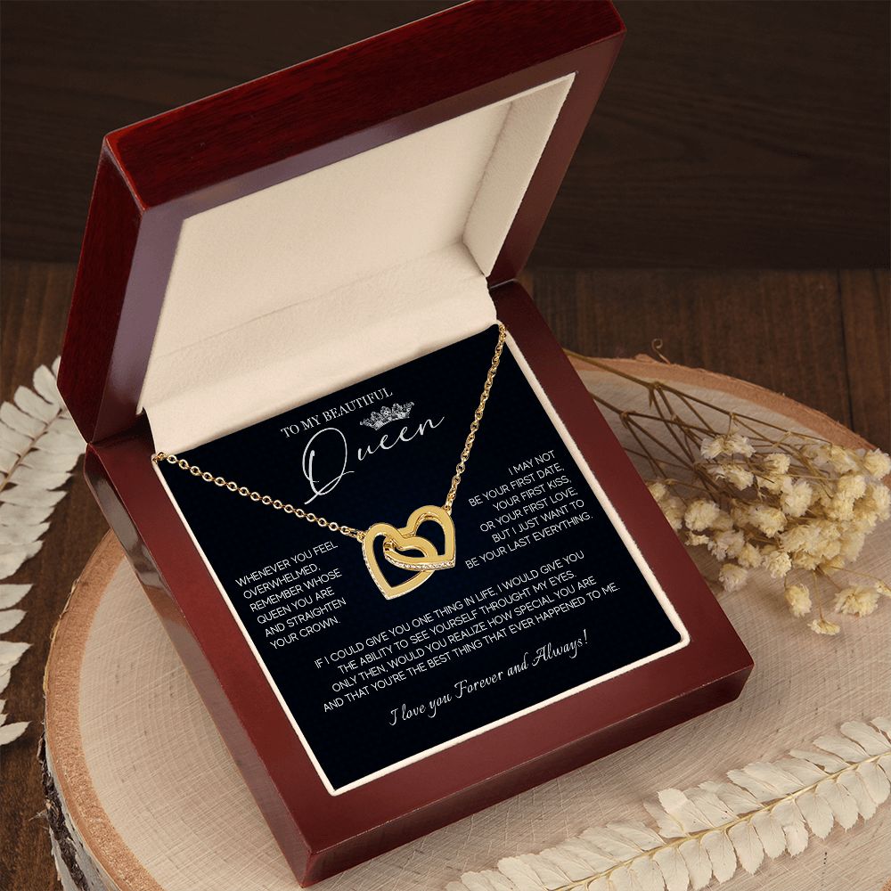 555D Necklace To My Soulmate, Queen Necklace Birthday Gifts For My Wife, Girlfriend